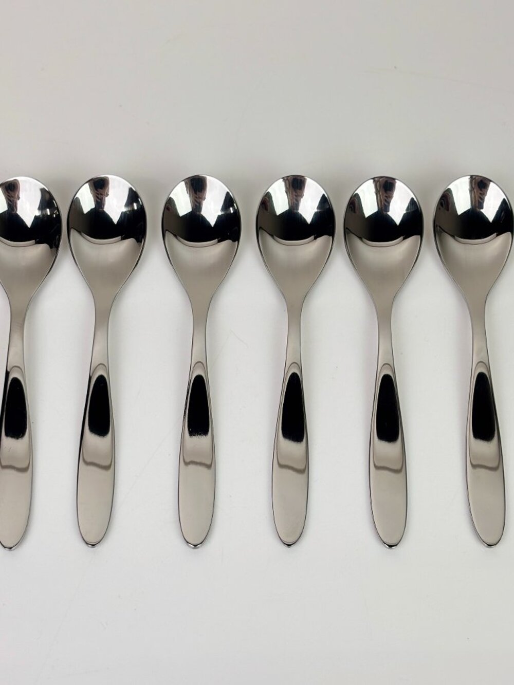 Set of 6 Alessi for Delta Airlines Stainless Steel Teaspoons 5" Flatware NEW